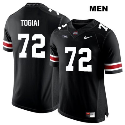 Men's NCAA Ohio State Buckeyes Tommy Togiai #72 College Stitched Authentic Nike White Number Black Football Jersey XT20K73KM